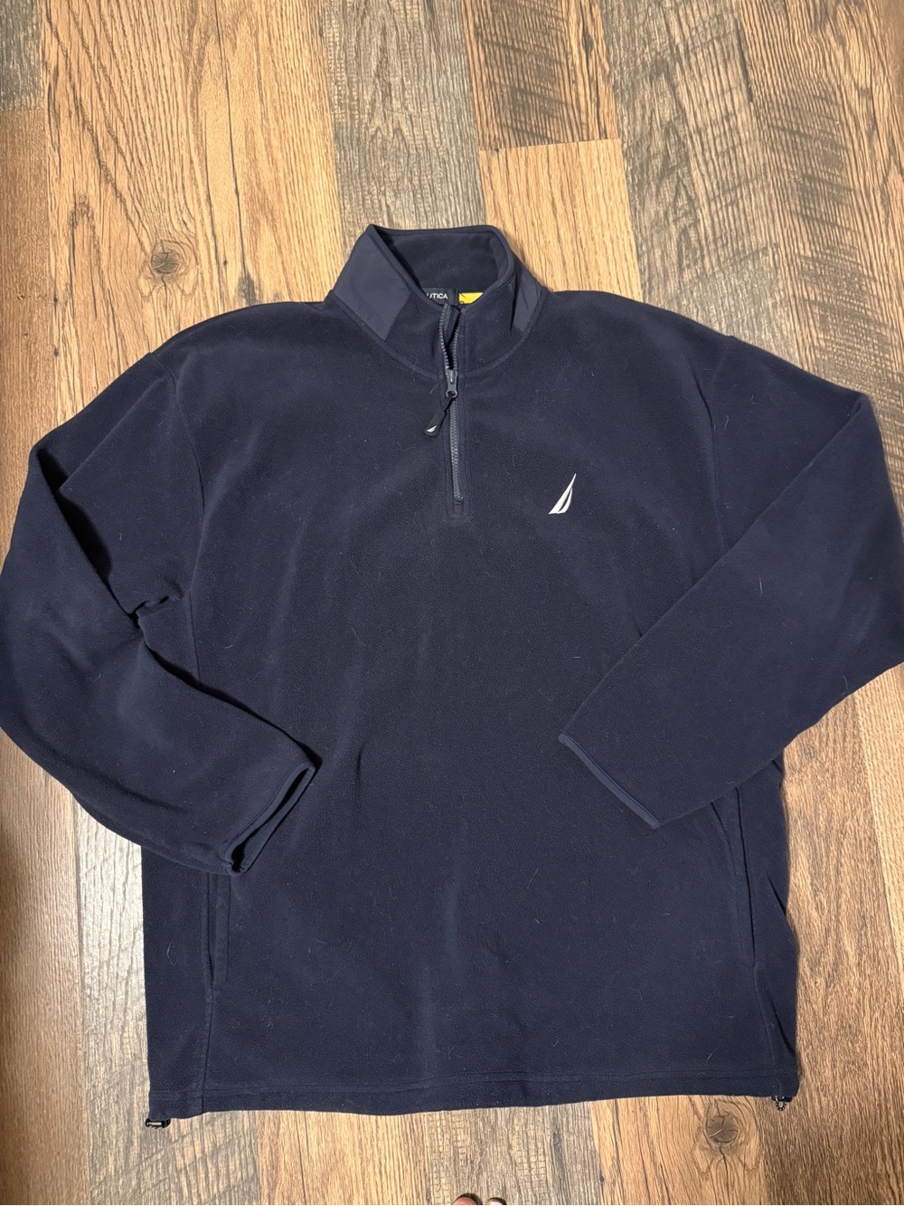 Nautica Men's Navy Blue Quarter-Zip Pullover Fleece-2xL